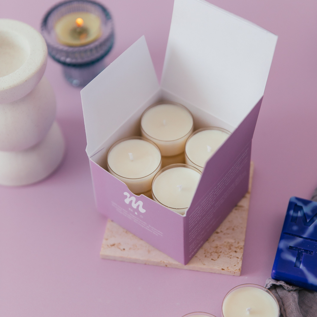 set the scene scented tea lights - set of 12 - frankincense & myrrh