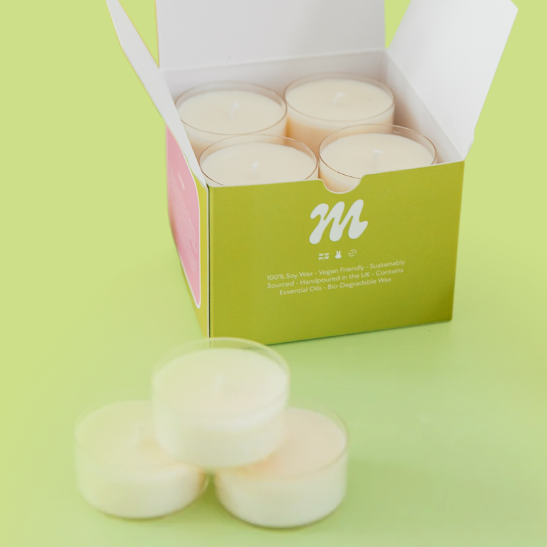 stargazing scented tea lights - set of 12 - bergamot & citrus