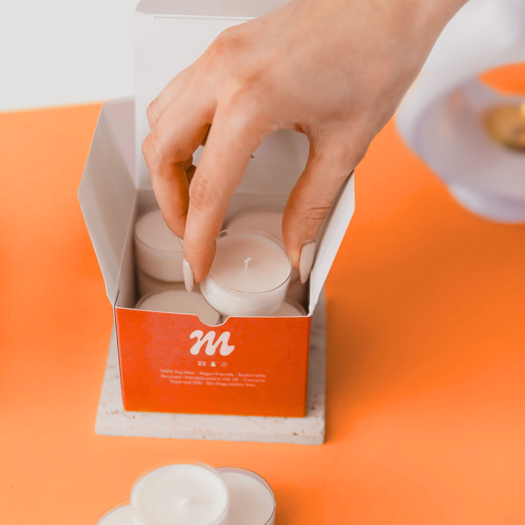 energise me tea lights - set of 12